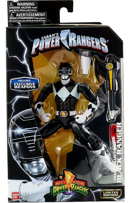 Bandai America Power Rangers Legacy Black Ranger Metallic, MMPR Action Figure