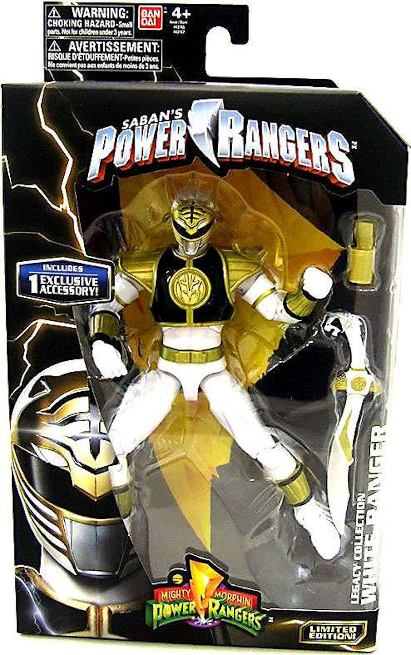 Bandai America Power Rangers Legacy Build A Megazord White Ranger MMPR Action Figure