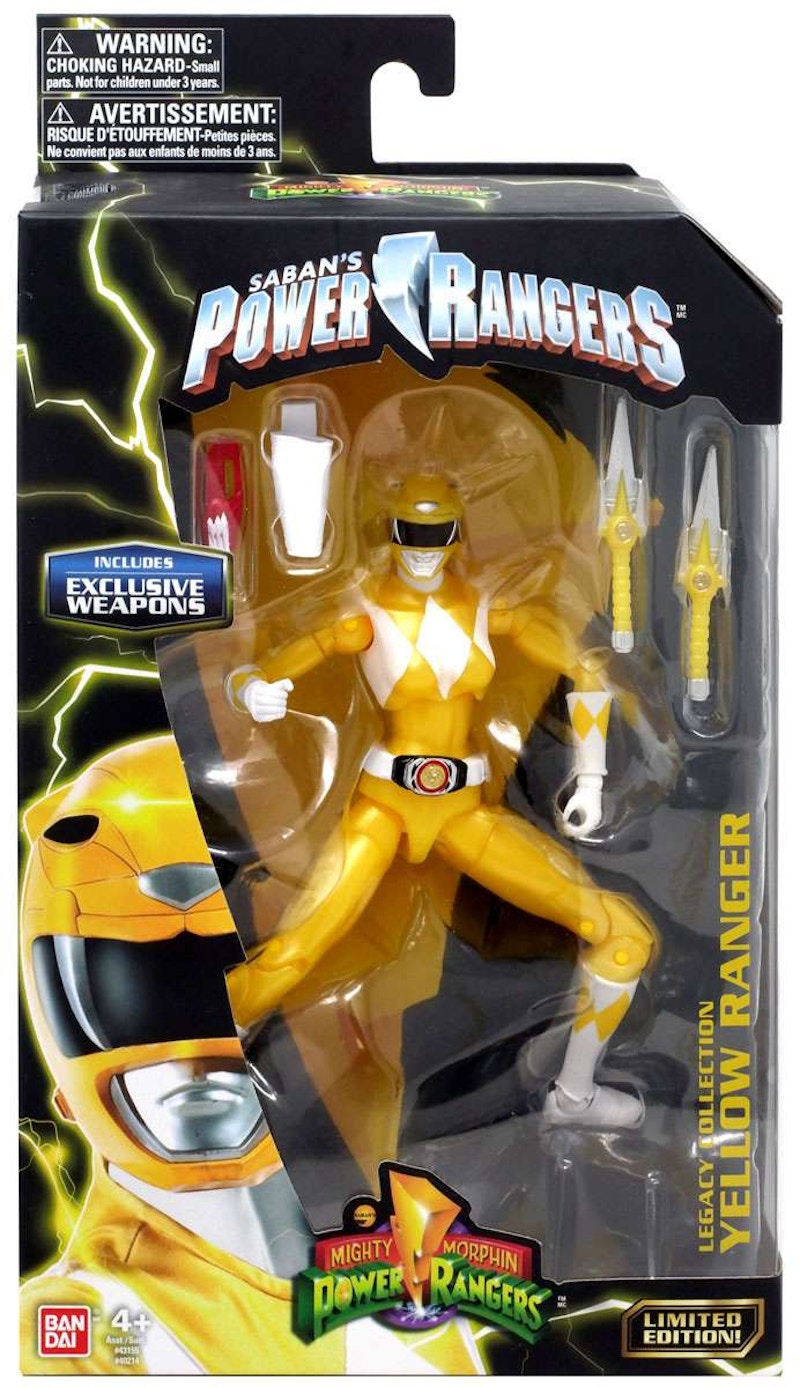Bandai America Power Rangers Legacy Collection Yellow Ranger Metallic Finish GameStop Exclusive Action Figure