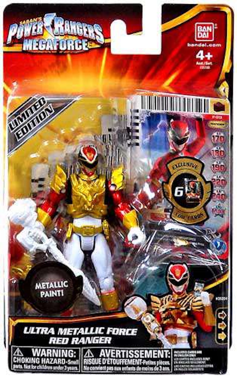 Bandai Power Rangers Megaforce Ultra Metallic Force Red Ranger Action Figure