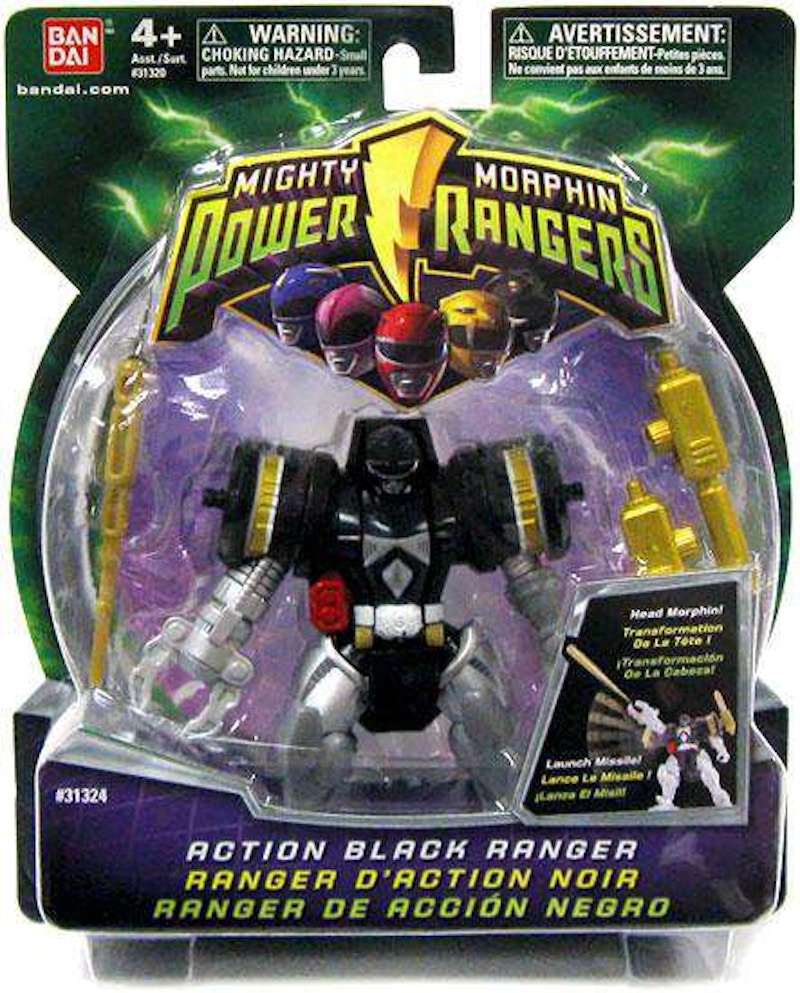 Bandai America Power Rangers Mighty Morphin Action Black Ranger Action Figure