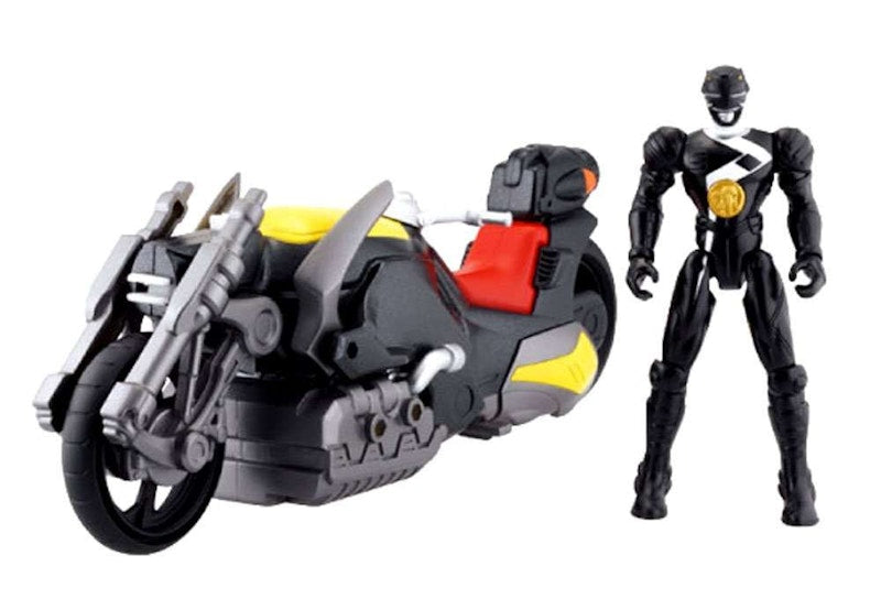 Bandai America Power Rangers Mighty Morphin Black Dino Cycle Action Figure Set