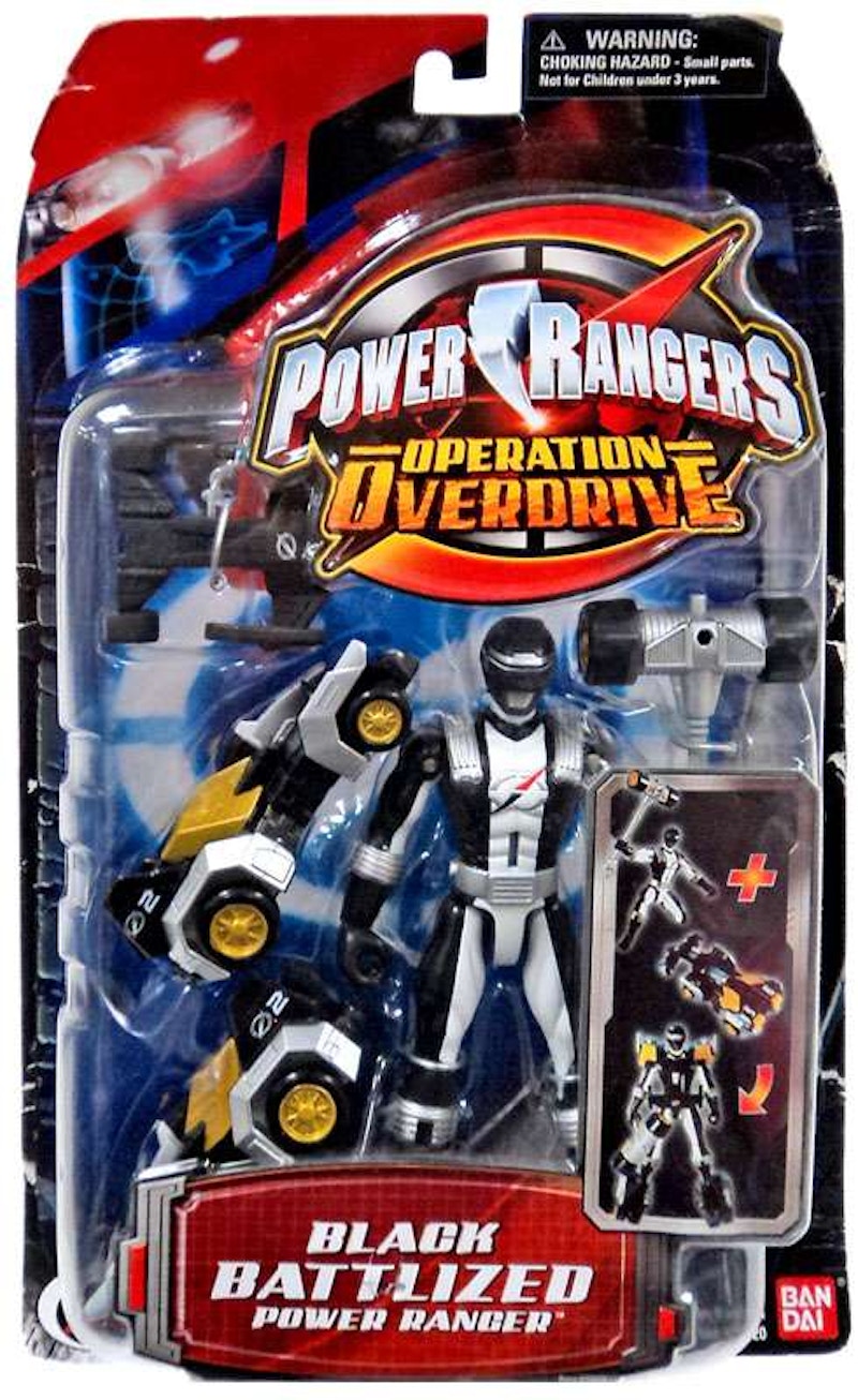 Bandai America Power Rangers Operation Overdrive Black Battlized Power Ranger Action Figure