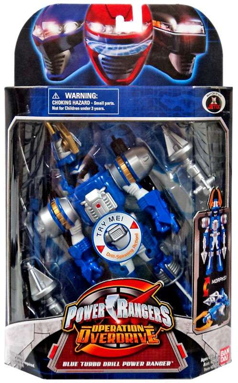Bandai America Power Rangers Operation Overdrive Blue Turbo Drill Power Ranger Action Figure