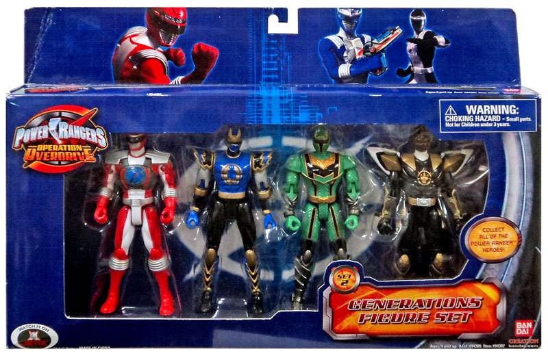 Bandai America Power Rangers Operation Overdrive Generations Action Figure 4-Pack