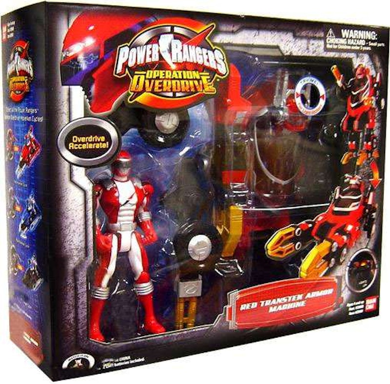 Bandai America Power Rangers Operation Overdrive Red Transtek Armor Machine Action Figure Set
