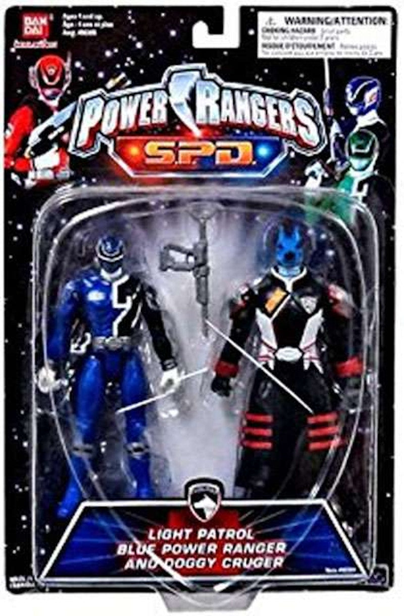 Bandai America Power Rangers SPD Light Patrol Blue Power Ranger and Doggy Cruger Action Figure 2-Pack