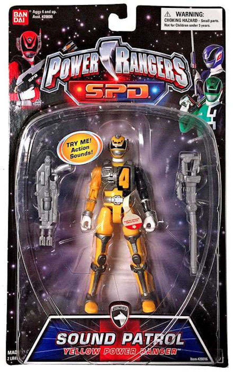 Bandai America Power Rangers SPD Sound Patrol Yellow Power Ranger Action Figure