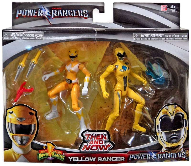 Bandai Power Rangers Then and Now Yellow Ranger Action Figure 2-Pack