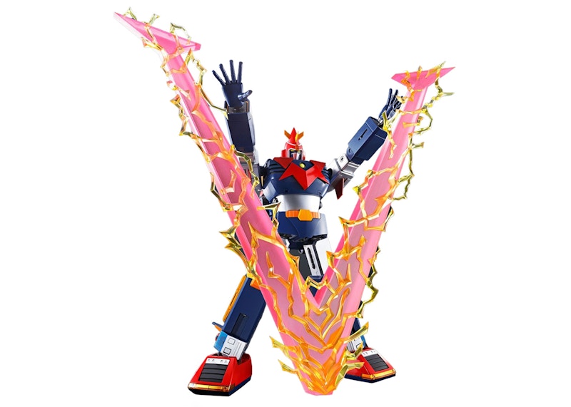 Bandai DX Soul of Chogokin Super Electromagnetic Machine Voltes V Volt In Box Voltes V Action Figure Navy & Pink