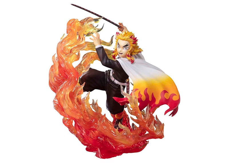 Bandai Figuarts ZERO Demon Slayer Kimetsu No Yaiba Kyojuro Rengoku Flame Breathing Action Figure Orange