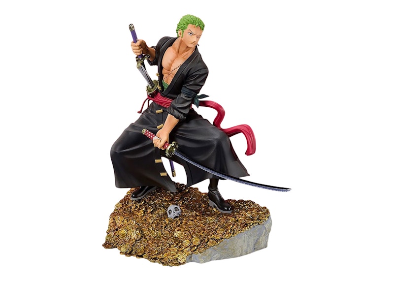 Bandai Figuarts Zero One Piece Roronoa Zoro Wt100 Commemorative Eiichiro Oda Illustration Daikaizoku Hyakkei Figure Black