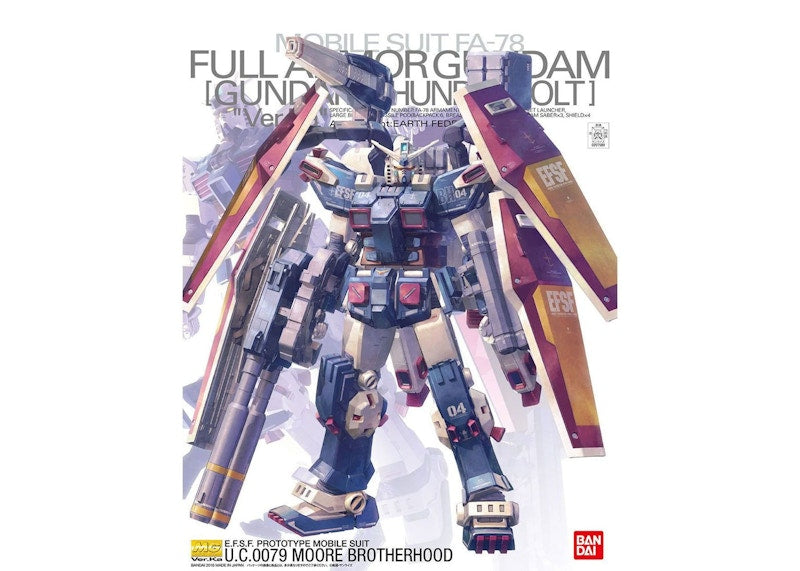 Bandai Gundam 1/100 MG FA-78 Full Armor Gundam Thunderbolt Ver.Ka Model Kit Figure (2016)
