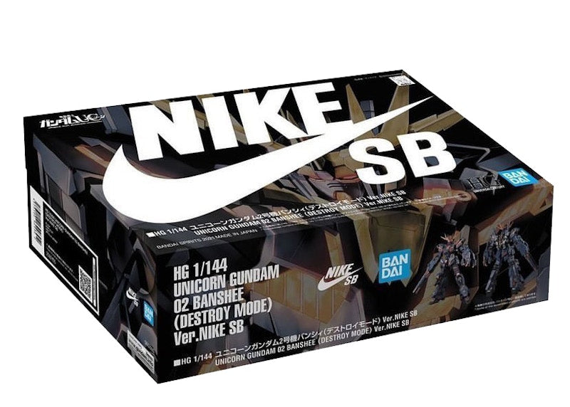 Bandai Gundam x Nike SB Unicorn 02 Banshee (Destroy Mode) (1/144 Scale) HG Model Kit Action Figure