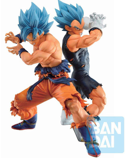 Bandai Japan Dragon Ball Ichiban Son Goku & Vegeta SSGSS Vs Omnibus Super Collectible PVC Figure