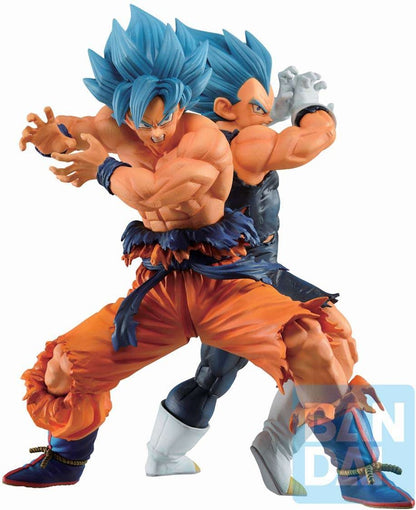 Bandai Japan Dragon Ball Ichiban Son Goku & Vegeta SSGSS Vs Omnibus Super Collectible PVC Figure