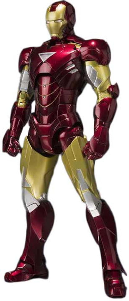 Bandai Japan Marvel S.H. Figuarts Iron Man Mark VI & Hall Of Armor Set Action Figure