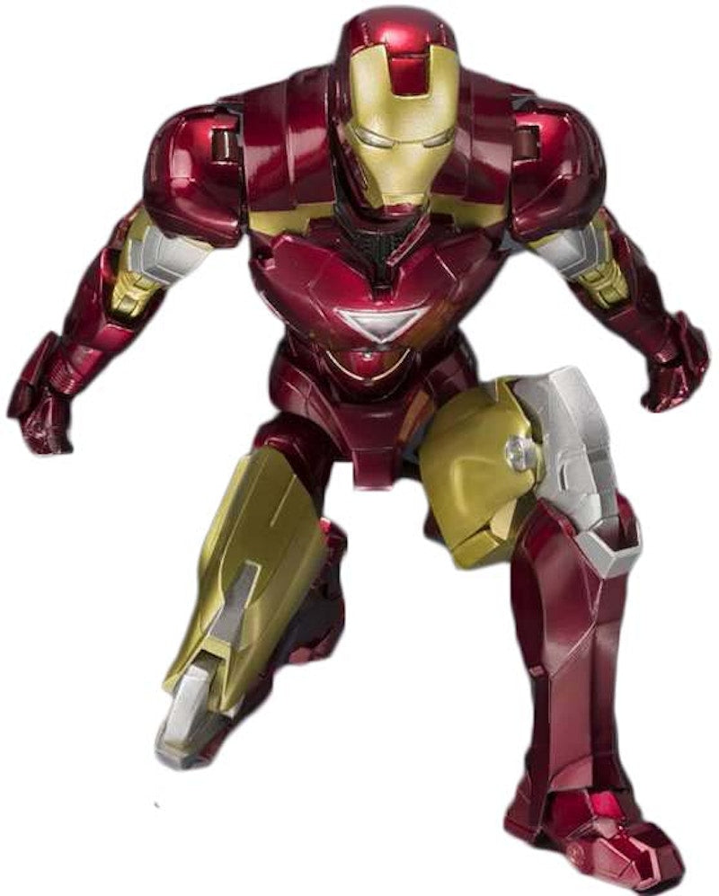 Bandai Japan Marvel S.H. Figuarts Iron Man Mark VI & Hall Of Armor Set Action Figure