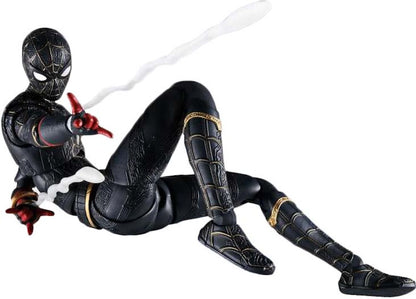 Bandai Japan Marvel S.H. Figuarts Spider-Man Black & Gold Suit Special Set Action Figure