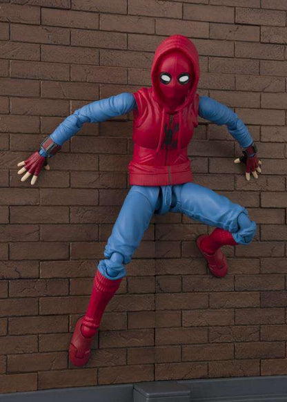 Bandai Japan Marvel S.H. Figuarts Spider-Man Homemade Costume Tamashii Option Act Wall Action Figure