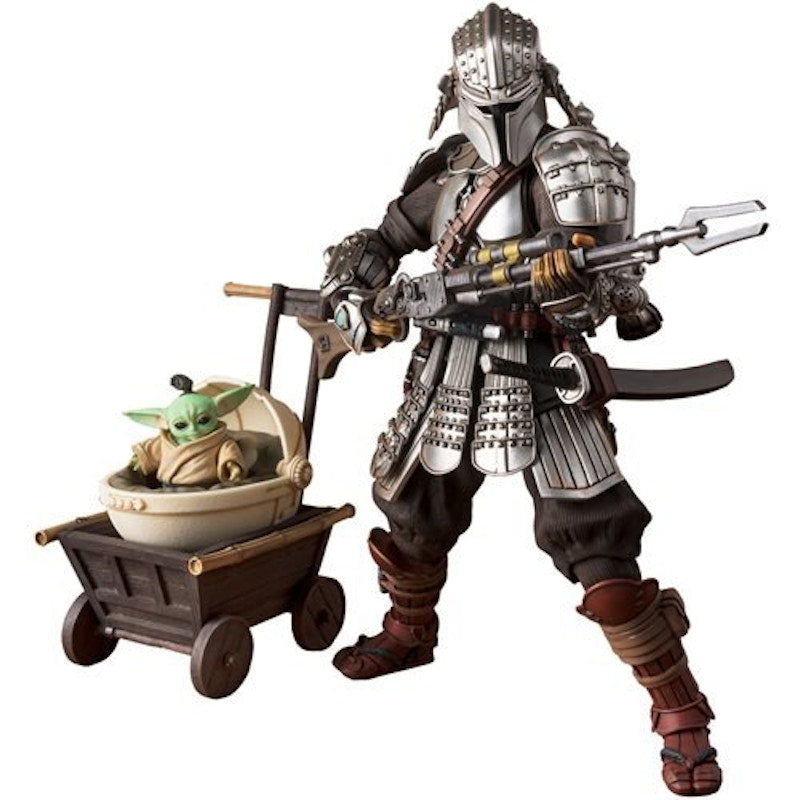 Bandai Meisho Movie Realization The Mandalorian Ronin Mandalorian And Grogu Beskar Armor Figure Silver