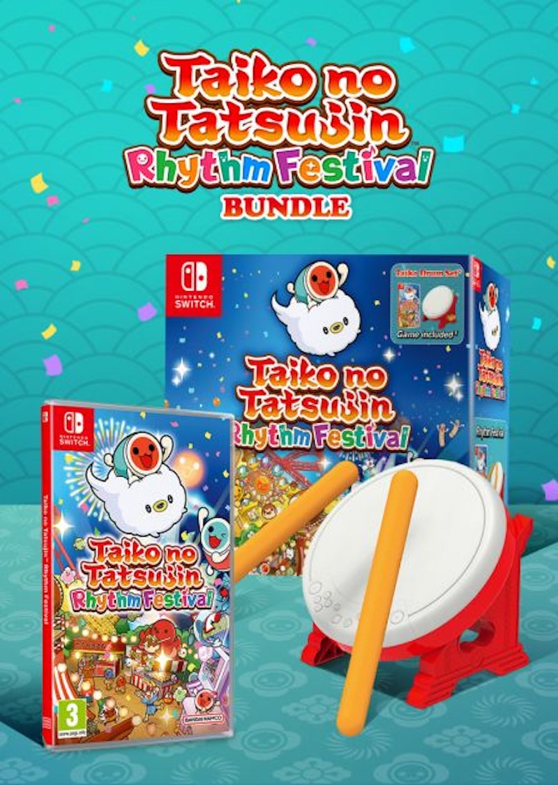 Bandai Nintendo Switch Taiko No Tatsujin: Rhythm Festival Collectors Edition Video Game Bundle