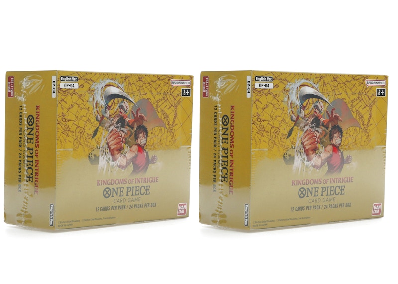 Bandai One Piece Card Game Kingdom of Intrigue Booster Box (OP-04) 2x Lot