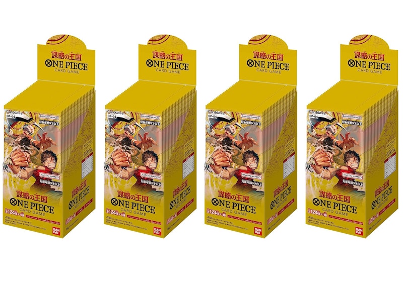Bandai One Piece Card Game Kingdoms of Intrigue Booster Box (OP-04) (Japanese) 4x Lot