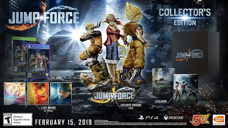 Bandai PS4 Jump Force Collector's Edition Video Game Bundle