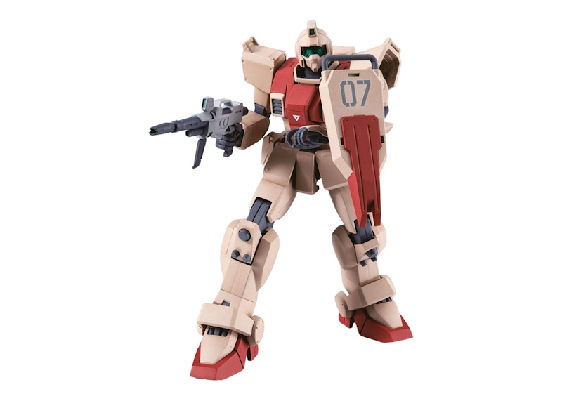 Bandai The Robot Spirits Mobile Suit Gundam The 08Th Ms Team Side Ms Rgm-79(G) GM Ground Type Ver. A.N.I.M.E. Figure Tan