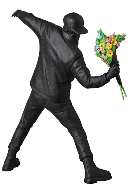 Banksy Brandalism Flower Bomber Figure Gesso Black