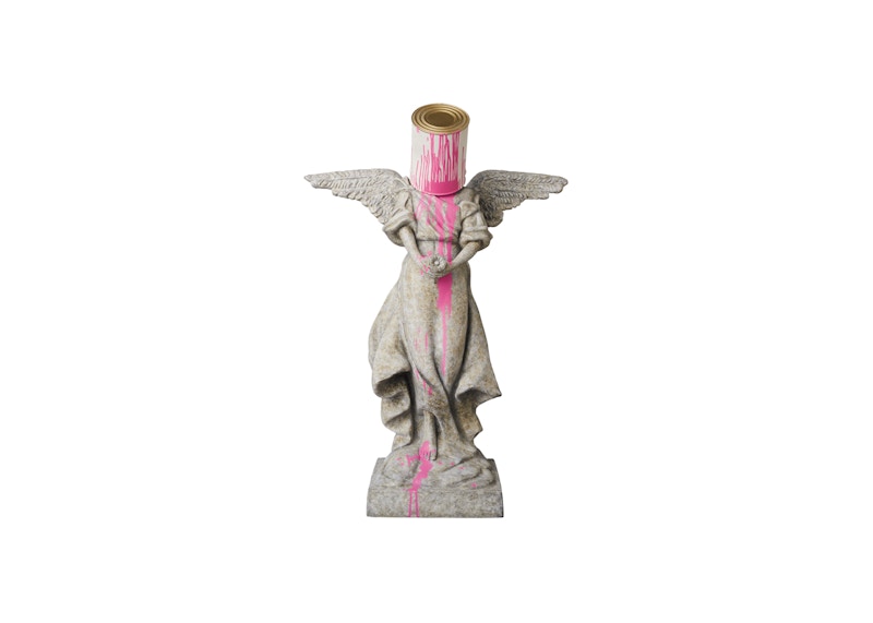 Banksy Bucket On Head Figure Brown/Pink