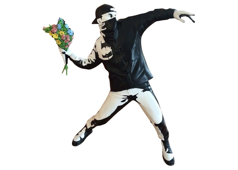 Banksy Flower Bomber Figure Black/Multi