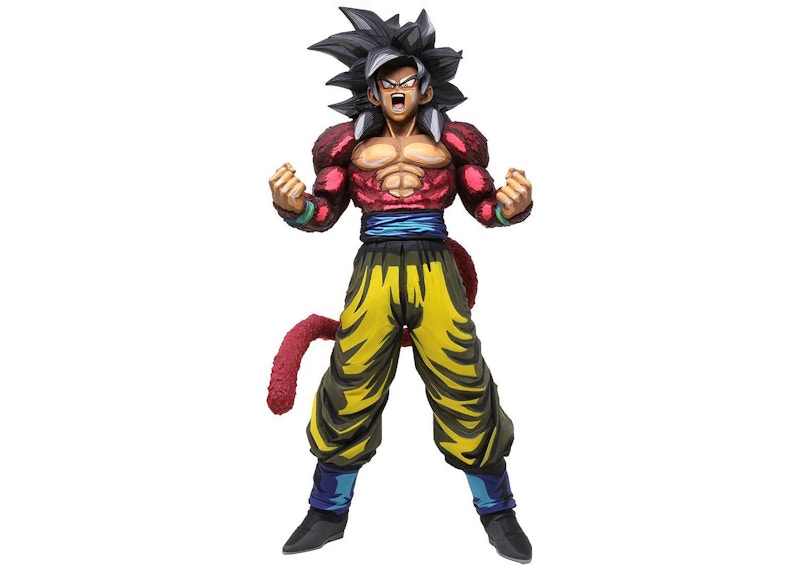Banpresto Dragon Ball GT Super Master Stars Piece Manga Dimensions Super Saiyan 4 Son Goku Figure Pink & Yellow