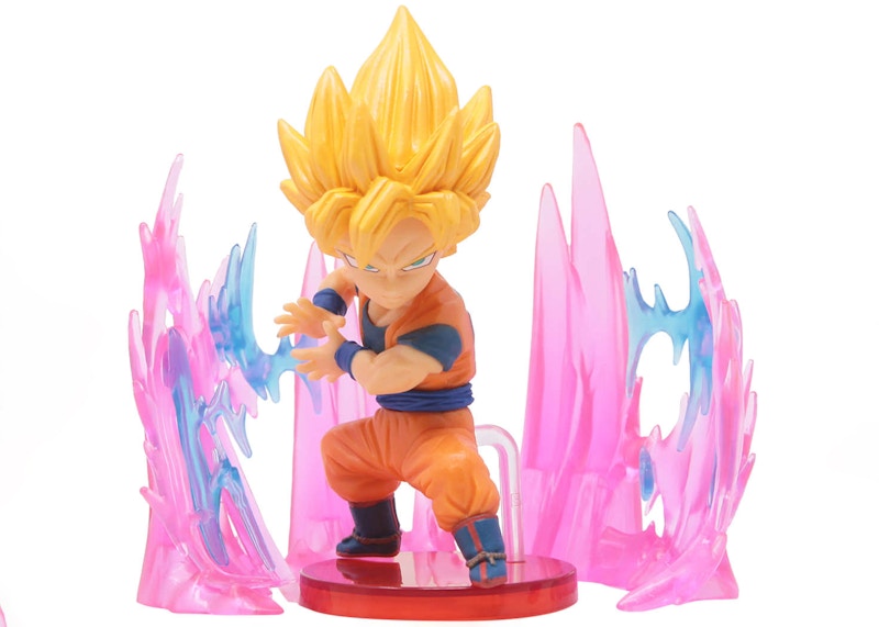 Banpresto Dragon Ball Super World Plus Effect 02 Super Saiyan Son Goku Figure Yellow & Pink