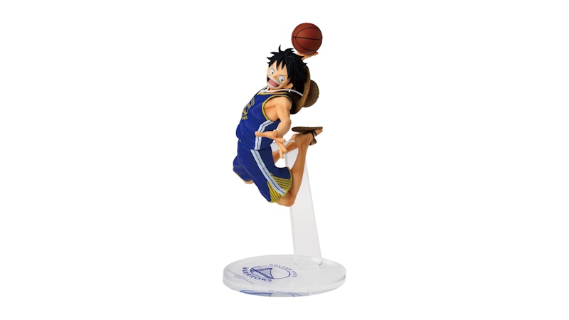 Banpresto One Piece x Nba Master Stars Piece The Monkey.d.luffy Figure Golden State Warriors
