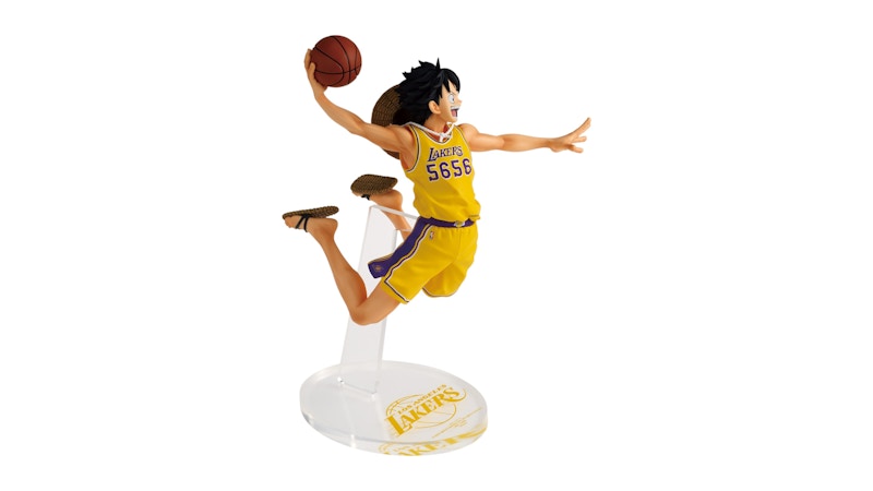 Banpresto One Piece x Nba Master Stars Piece The Monkey.d.luffy Figure Los Angeles Lakers