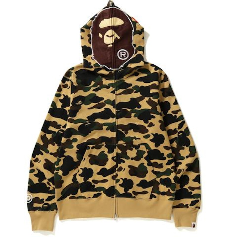 BAPE 1st Camo 2nd Ape Hoodie Yellow
