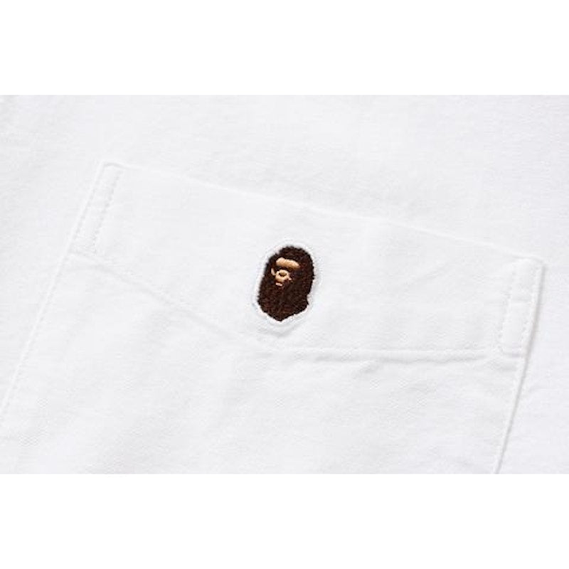 BAPE 1st Camo Applique Oxford Bd Shirt Shirt White