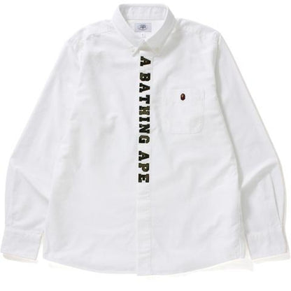 BAPE 1st Camo Applique Oxford Bd Shirt Shirt White