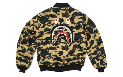 BAPE 1st Camo Back Shark MA1 Jacket Yellow