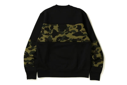 BAPE 1st Camo Bape Wide Crewneck Black/Green