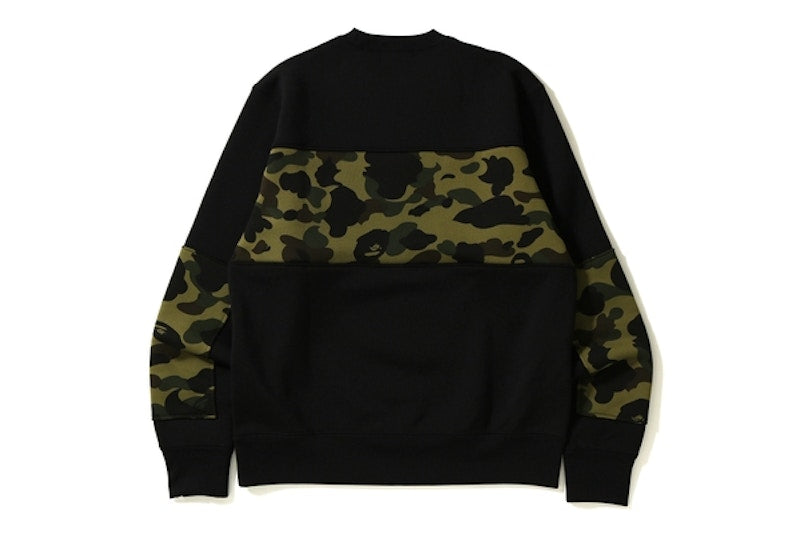BAPE 1st Camo Bape Wide Crewneck Black/Green