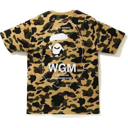 BAPE 1st Camo Bathing Ape Head Tee Yellow