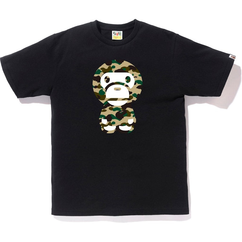 BAPE 1st Camo Big Baby Milo Tee Black/Yellow