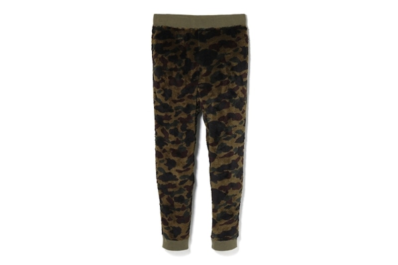 BAPE 1st Camo Boa Pants Green