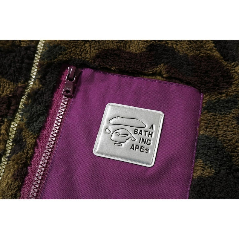 BAPE 1st Camo Boa Wide Full Zip Hoodie Green