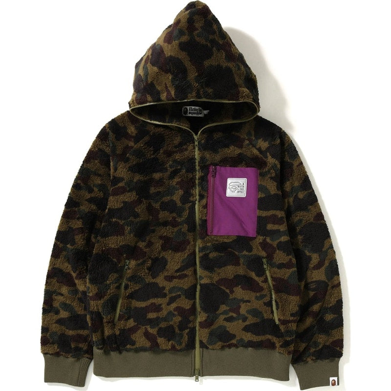 BAPE 1st Camo Boa Wide Full Zip Hoodie Green