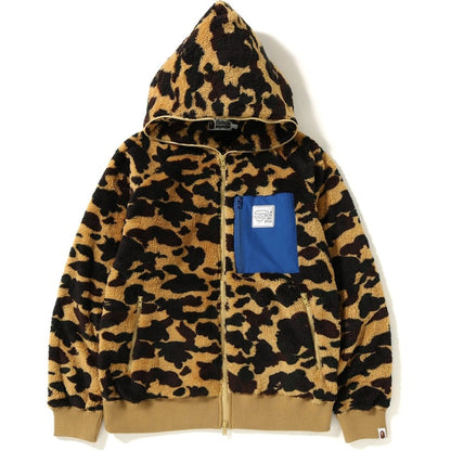 BAPE 1st Camo Boa Wide Full Zip Hoodie Yellow