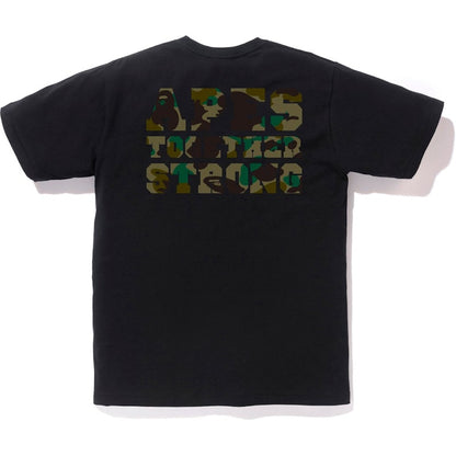 BAPE 1st Camo College ATS Tee Black/Green